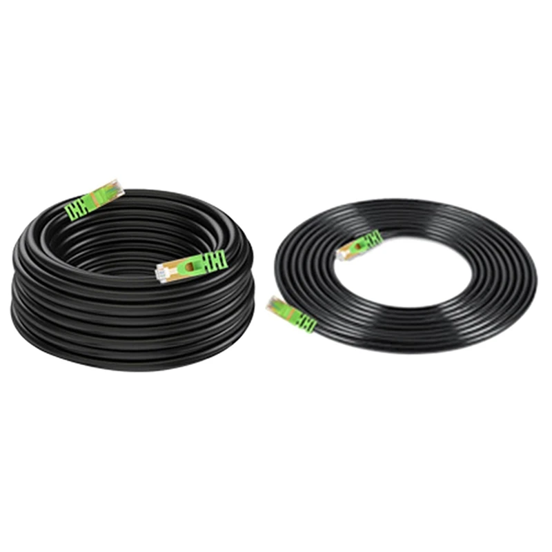 

2 шт. кабель Ethernet, водонепроницаемый сетевой кабель Cat7 для игр на открытом воздухе, для PS4, One, Ps3, ПК, 5 м и 15 м