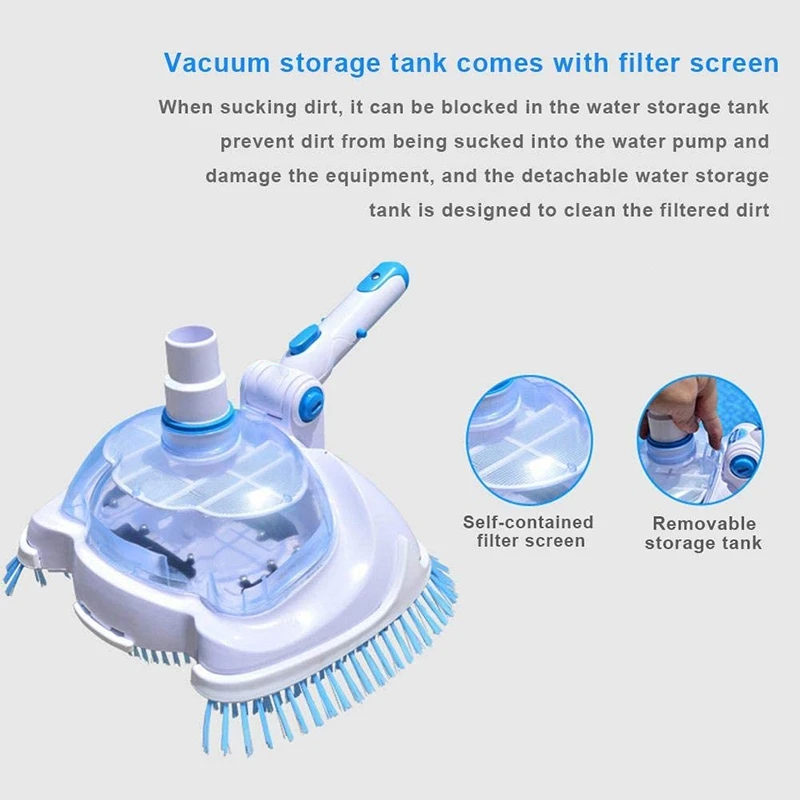 

Pool Vacuum Head Pool Brush Cleaning Underwater Cleaner Sewage Suction Pool Machine Cleaning and Maintenance Tools
