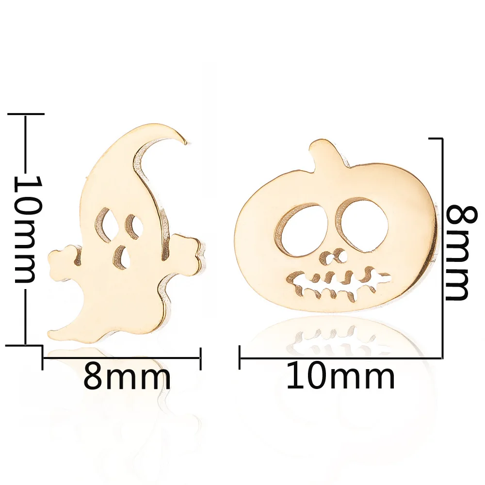 

FENGLI Simple Grimace Delicate Mens Earrings Stainless Steel Jewelry Women Earrings brincos Oorbellen boucle d'oreille Halloween