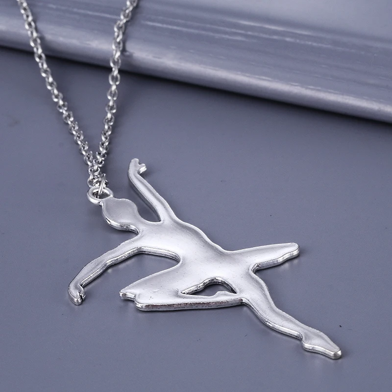 Модная бижутерия Очаровательное ожерелье с подвеской в виде балерины для женщин