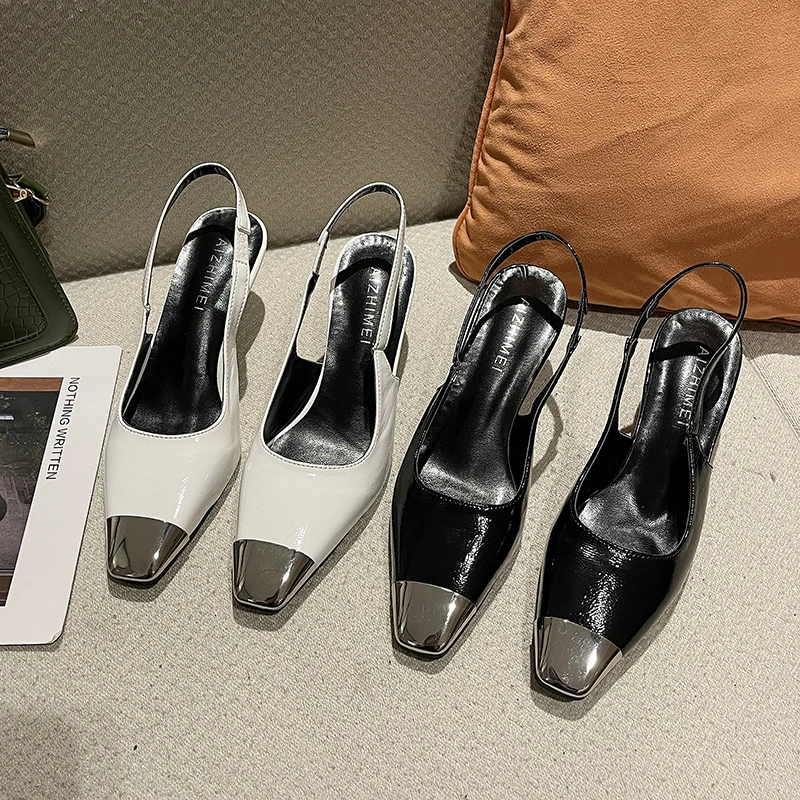 Женские туфли-лодочки на высоком каблуке 6 см летние элегантные туфли с