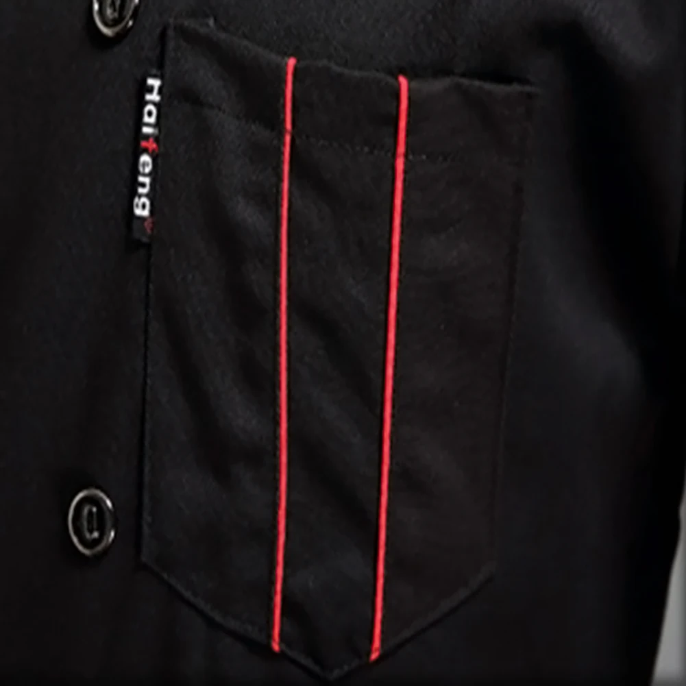 

2020 Unisex Short Sleeve Stand Collar Double Breasted Chef Kitchen Uniform Jacket men Clothing ropa hombre