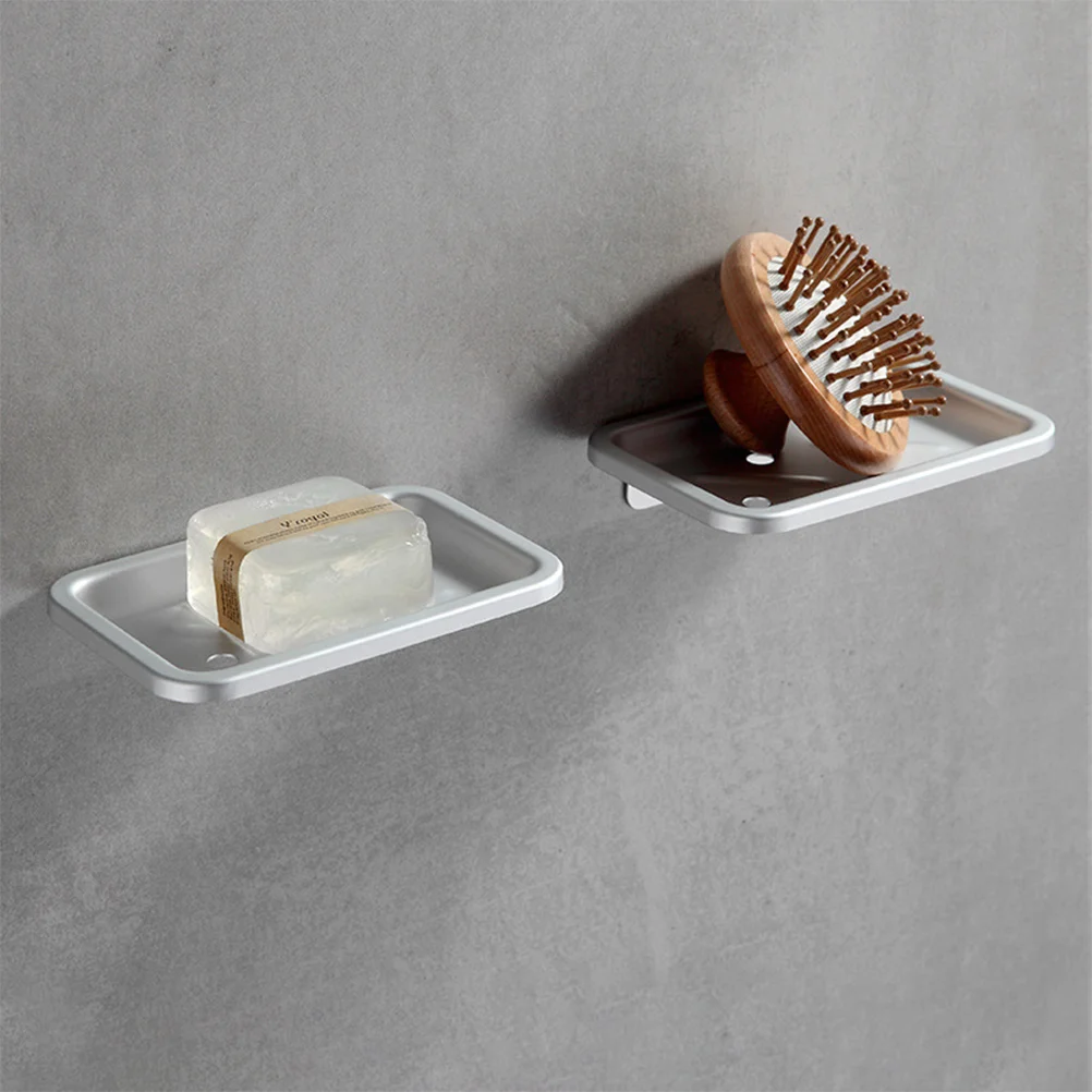 

Мыльница без перфорации, настенное крепление, сушилка для мыла, лоток для мыла, Коробка для мыла для ванной комнаты, маленькие отверстия (сер...