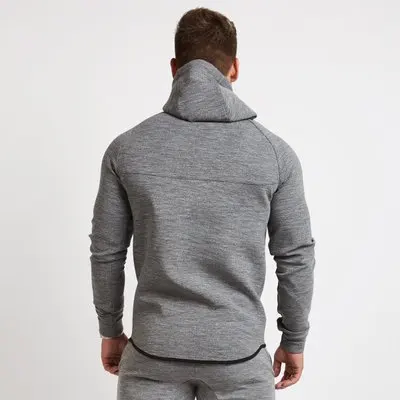 

2021Spring and Autumn New Men's Sweater Long-sleeved Hooded Pullover Zipper Sports Leisure Fitness Loose Sweatshirt Men Clothing