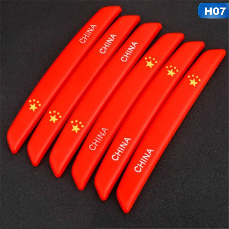 7 6 шт. Авто защитные накладки для автомобильных дверей защитные насадки для углов Защита буфера отделка формовочная защитная полоса Защита от царапин Автомобильная дверь краш-бар - Цвет: 7