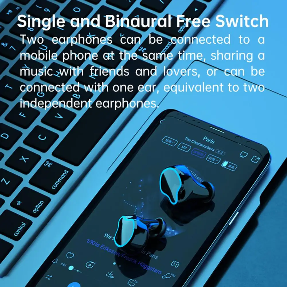 M9 TWS Wireless Bluetooth Earphones Headphones Touch Control In-Ear Noise Reduction Music Gaming Headset With LED Power Display |