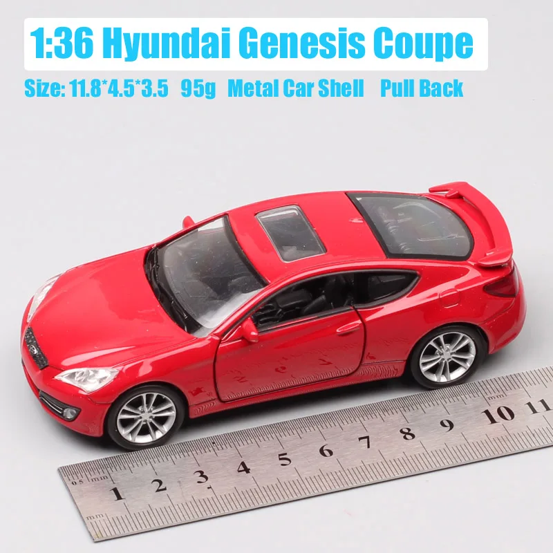 Масштаб 1:36 мини Hyundai genesis купе спортивные автомобили и литье под давлением
