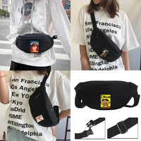 trendy cool unisex fashion shoulder bag multifunctional outdoor fitness funny pattern printing waist bag riding bag chest bag