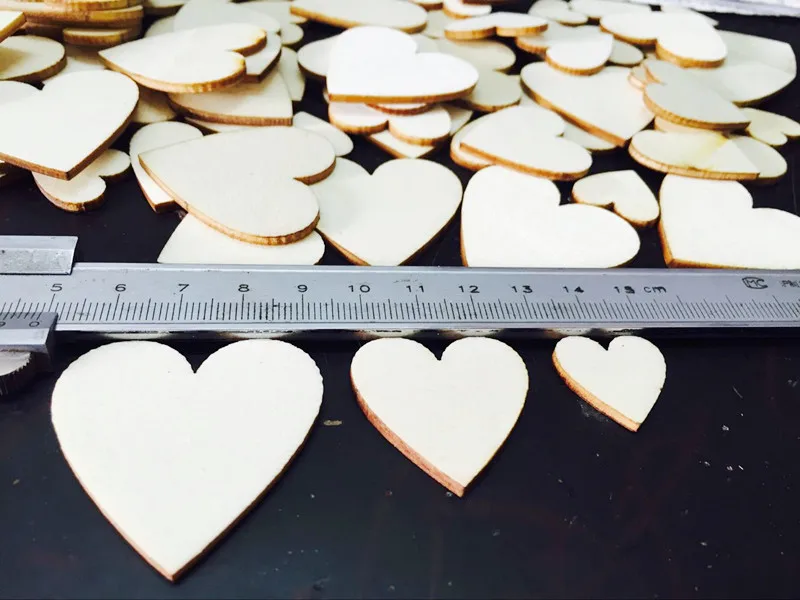 Деревянная сердце любовь сливы заплатка DIY Ручная роспись аксессуары украшения