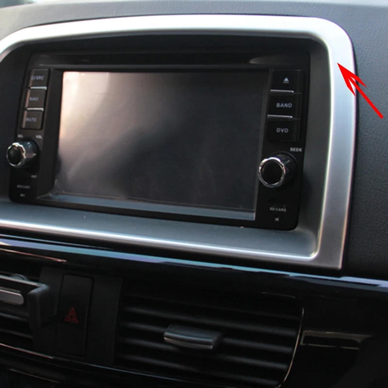 Хромированная внутренняя панель управления центром Navi крышка экрана для Mazda Cx-5 Cx5