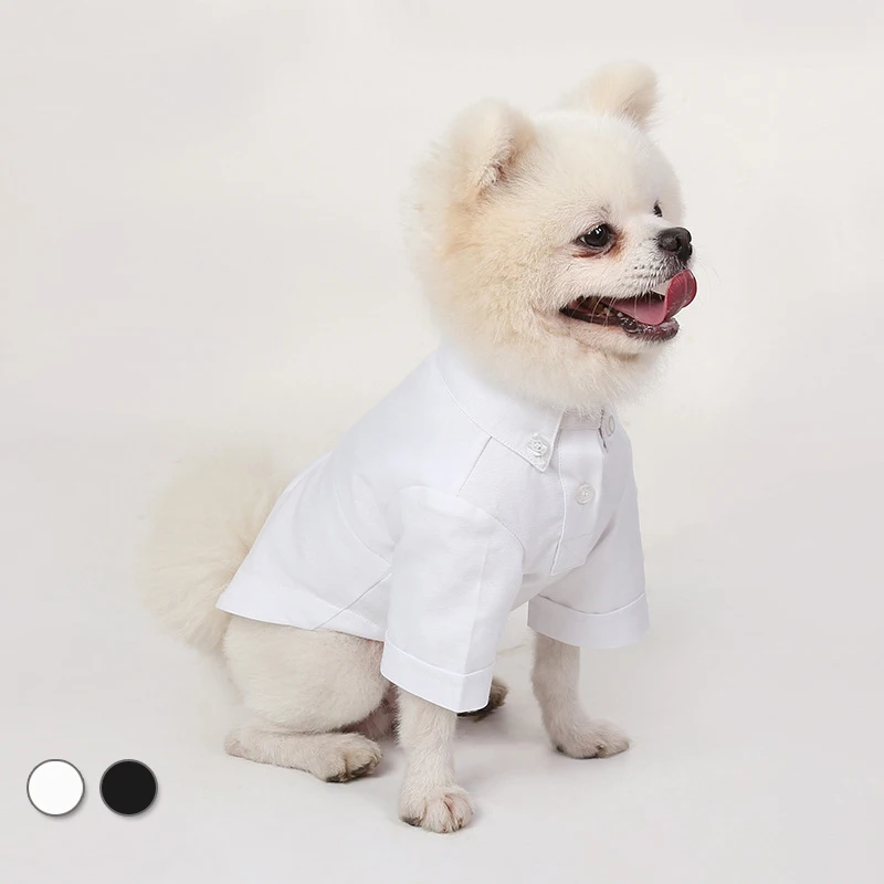 

Хлопковая одежда для маленьких собак, осенняя рубашка для щенка, костюм для милых собак, однотонная одежда для домашних животных шнауцера, н...