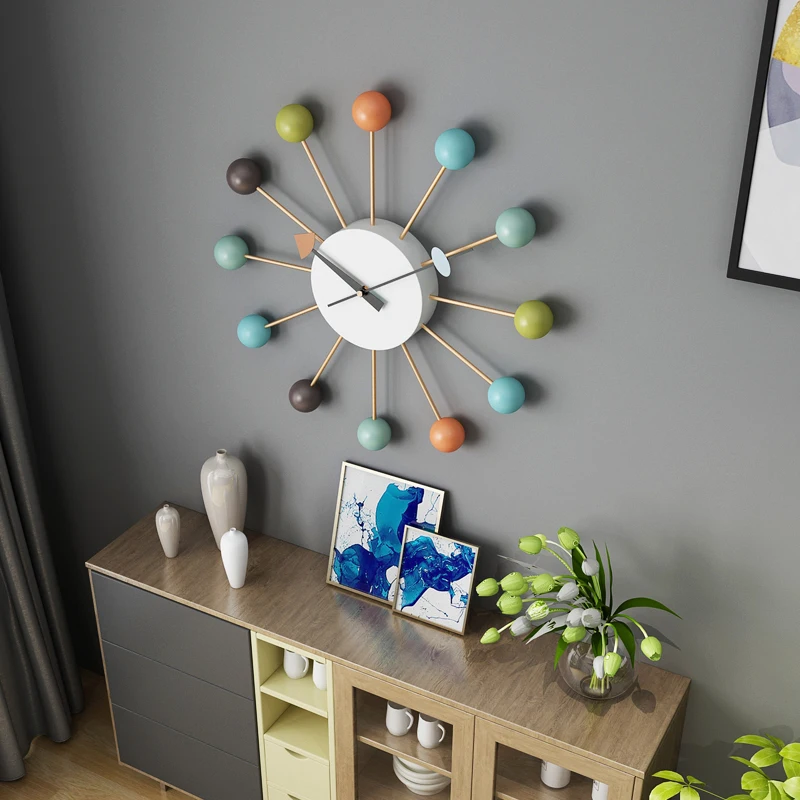 Creative Unique Wall Clock Fashion Silent Metal Minimalist Art Orologio Da Parete Room Supplies DE50ZB | Дом и сад