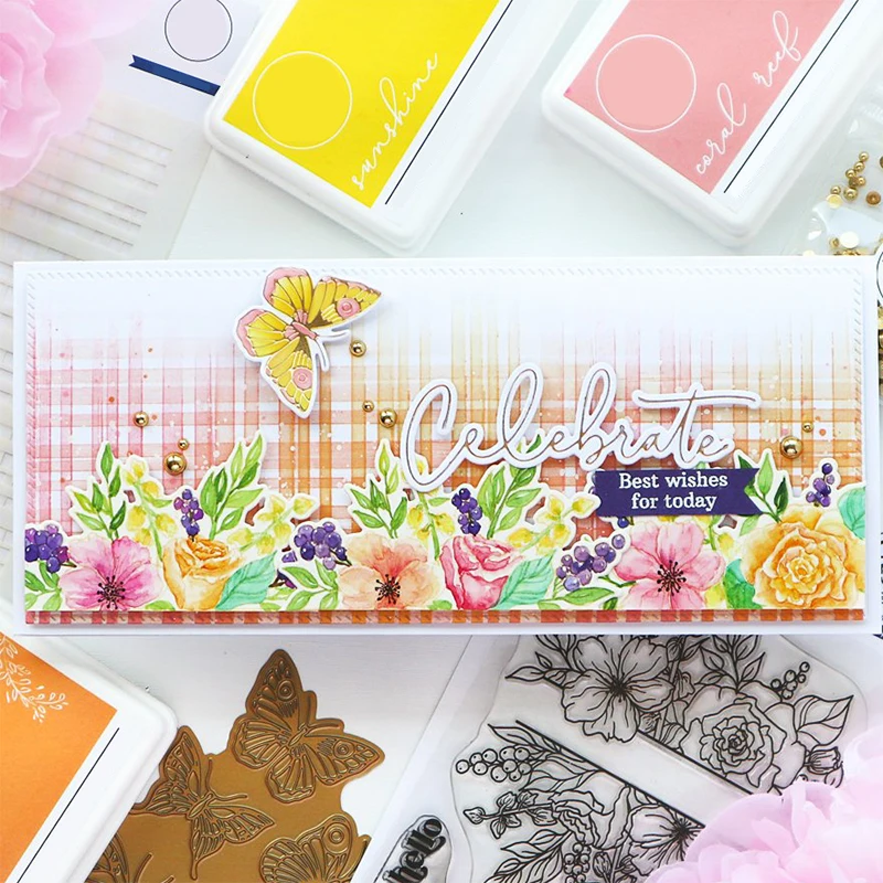 Трафарет пластиковый в полоску многослойный для поделок скрапбукинга без