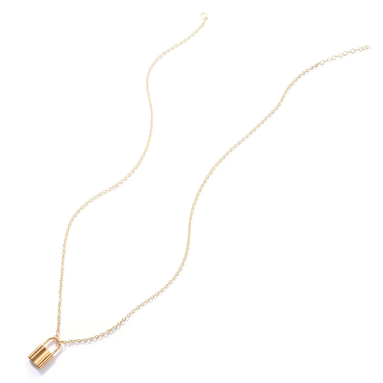 

Retro Autumn Winter Sweater Chain Necklace Personality Lock Pendant Clavicle Necklaces for Women Fashion Collares Jewelry XL1032