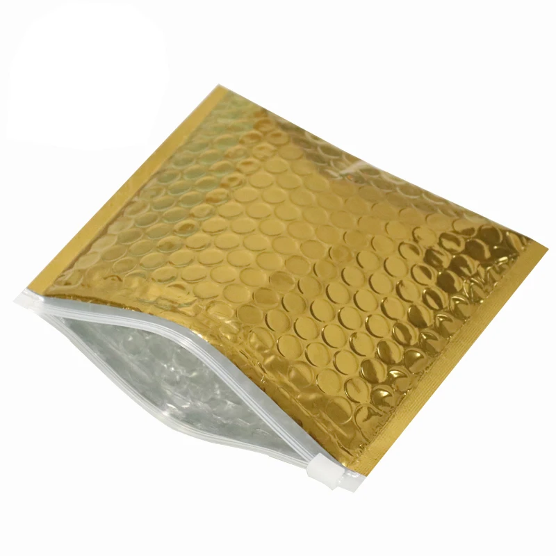 10pcs/pack Aluminized Foil metallic bubble mailer with zip lock | Канцтовары для офиса и дома