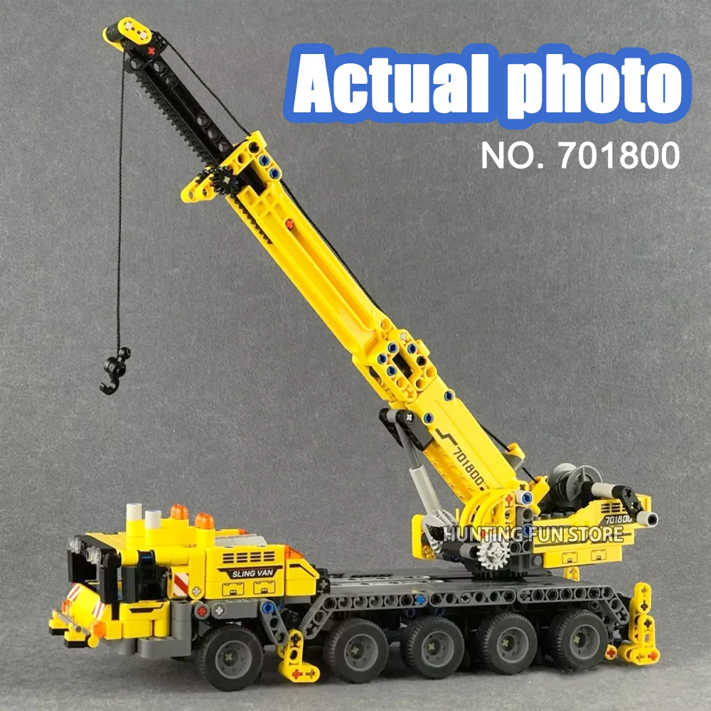 Fit City Technic серия передвижной кран Набор с мини-фигурками грузовик обучающая модель строительные блоки игрушки для детей Подарки для мальчиков