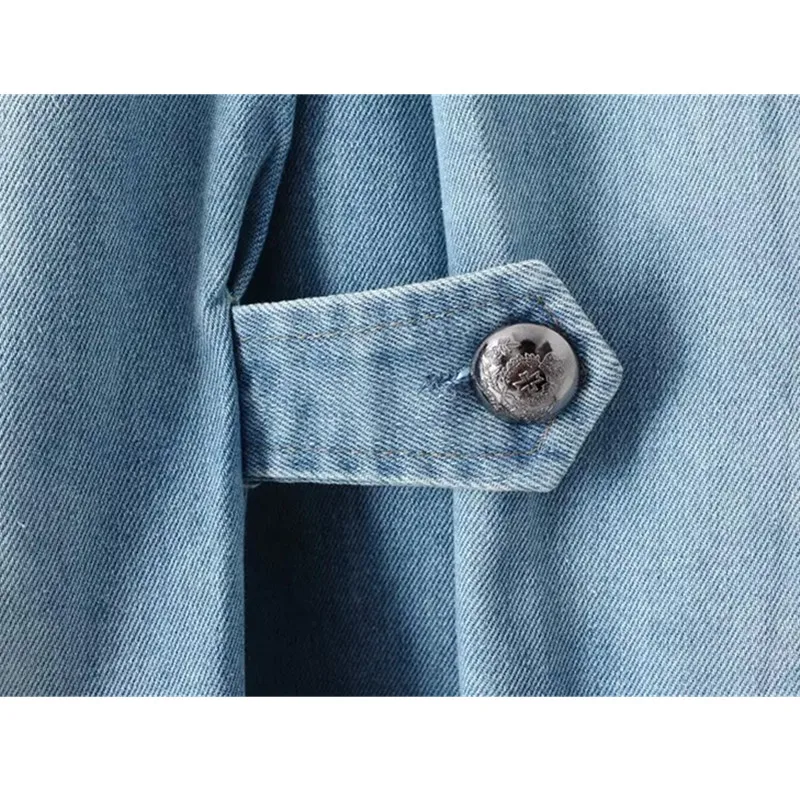 

Double-breasted Denim Jacket Women's Tops Fashion 2020 Spring Autumn Loose Vintage Long-sleeve Coat Casual Female jeans Jackets