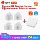 Датчик человеческого тела Tuya Zigbee3.0, беспроводной смарт-датчик движения, с управлением через приложение
