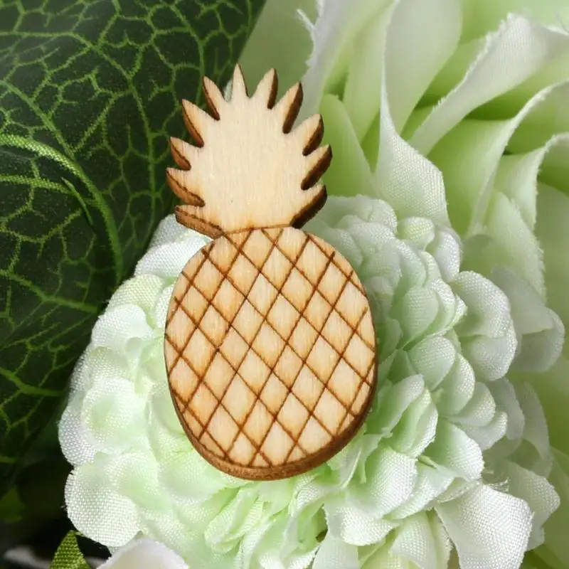 10 шт. деревянные DIY Форма ананаса висячий орнамент ручная Настенная Декорация