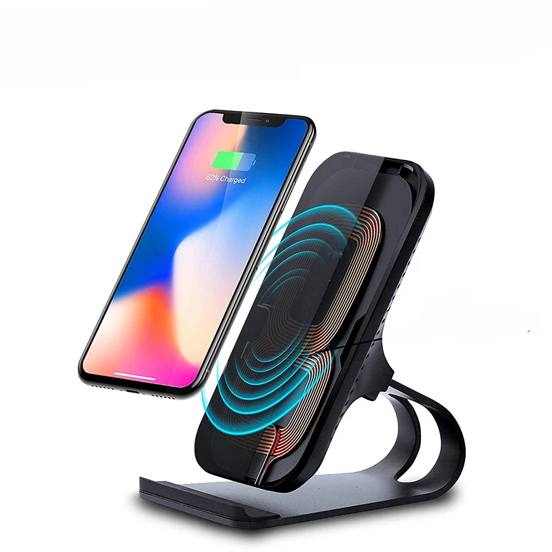 

Qi Wireless Charging Stand 10W Fast Wireless Phone Charger Compatible With iPhone X/XS/ XS Max/8/8 Plus