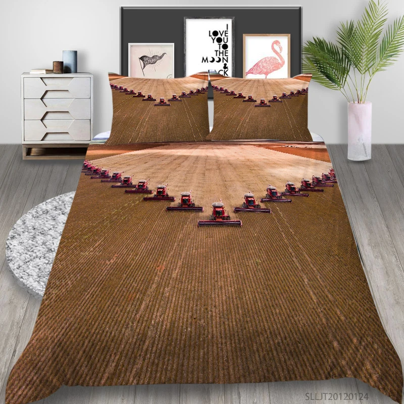 

Home Textile 3D Bedding Set Queen Size Quilt Cover Set Traffic Tool Print 2/3 Pcs Pillowcase Modern Home Bed Set Dropship