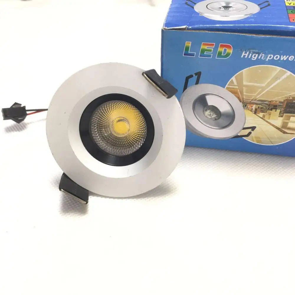 

wholesale 2019 New Arrival Diameter 60mm White Spot 4pcs/lot 3w,led Cob Down Light With 400lm Lumen Led Lights,free Shippi
