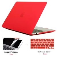 frosted surface matte hard cover casescreen protectorkeyboard cover for macbook air pro retina touch bar 11 12 13 15 16 inchs