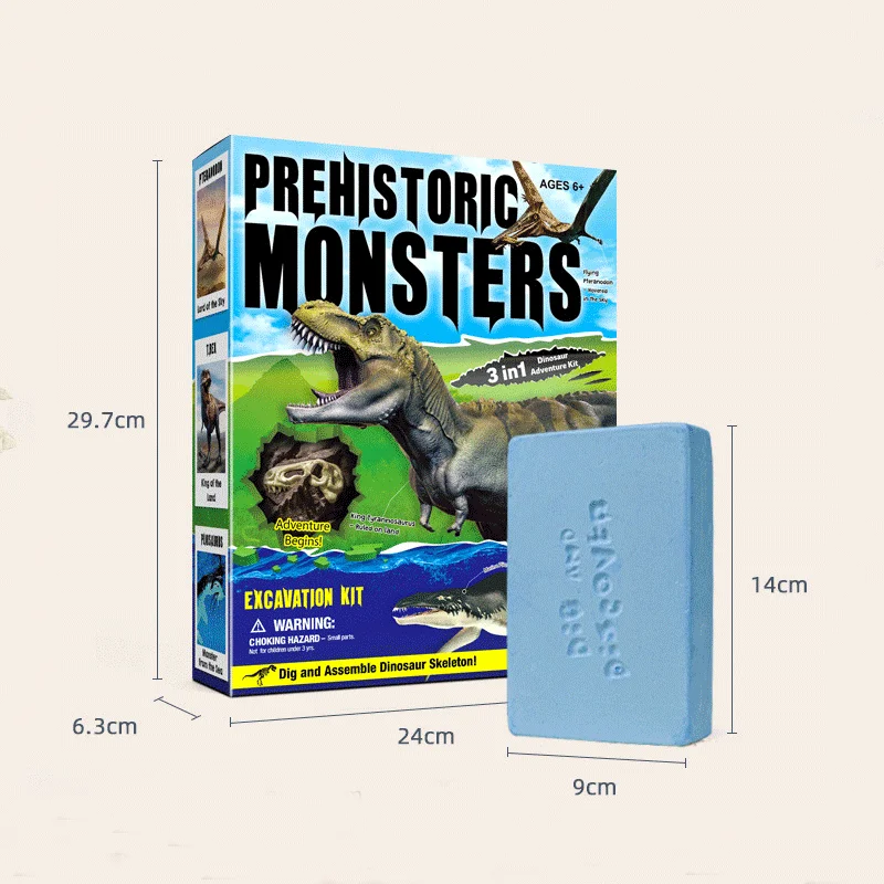 

Archaeological Excavation Simulation Dinosaurs Tyrannosaurus Pterosaur Assembled Set Toy Educational Toys For Kid Gifts