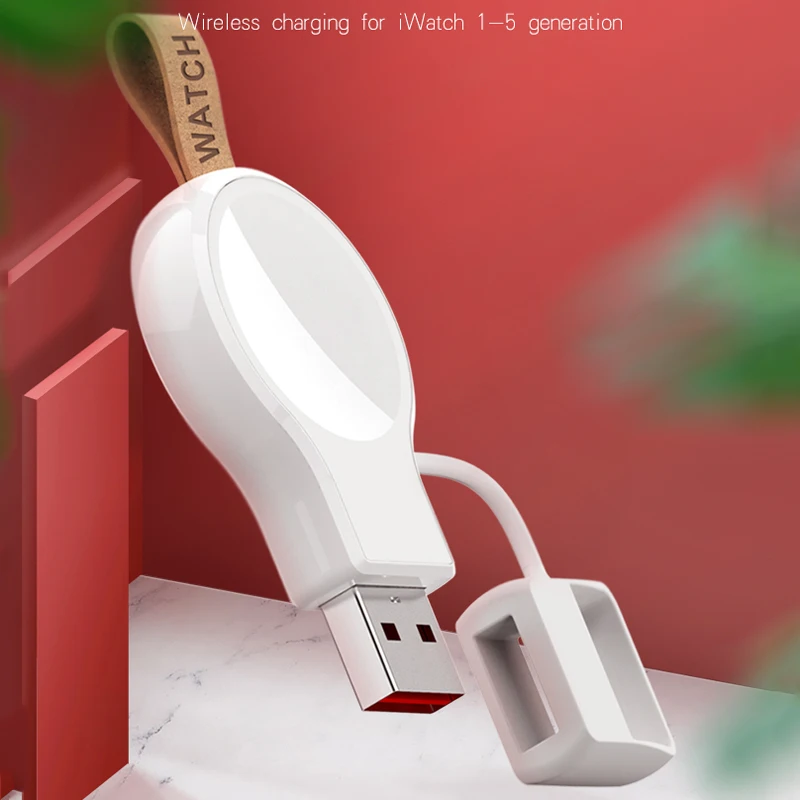 Портативное беспроводное зарядное устройство для Apple Watch Series 6 5 4 3 2 1 USB магнитное i