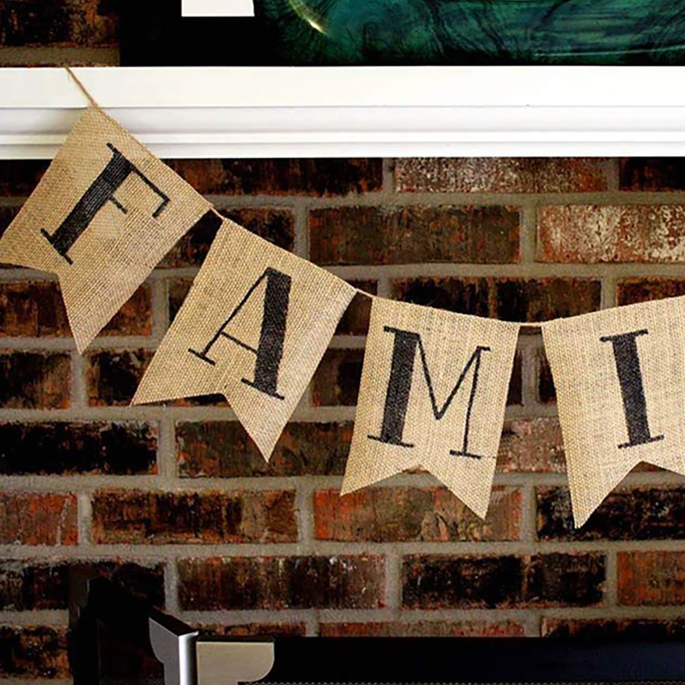 

30PCS Burlap Banner DIY Decoration Burlap Flag Blank Pennant Linen Swallowtail Flag Holidays Wedding Party Christmas Decoration