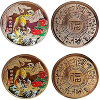 gold silver twelve zodiac tiger tiger coins year of the tiger collectibles 2022 gift chinese culture coin