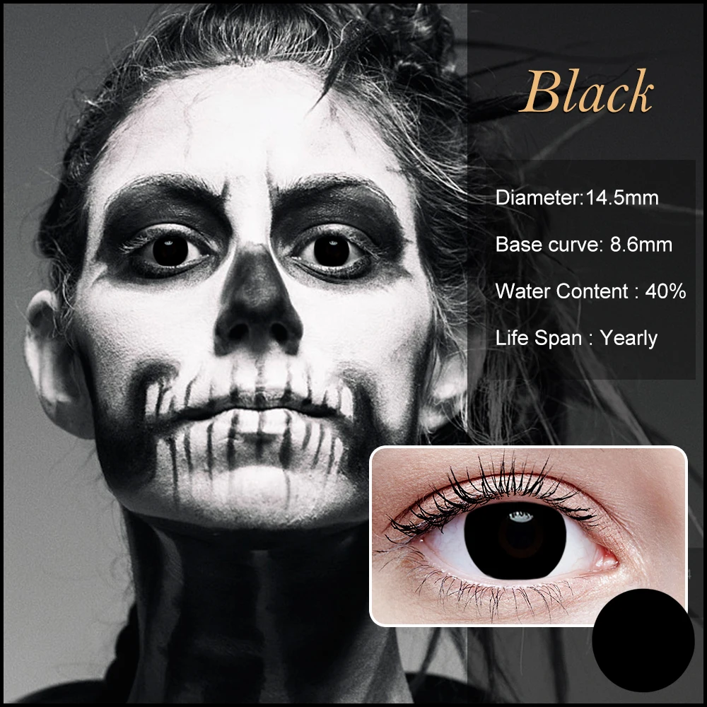 Цветные контактные линзы для Хэллоуина Аниме Косплей сасуке Шаринган ученик