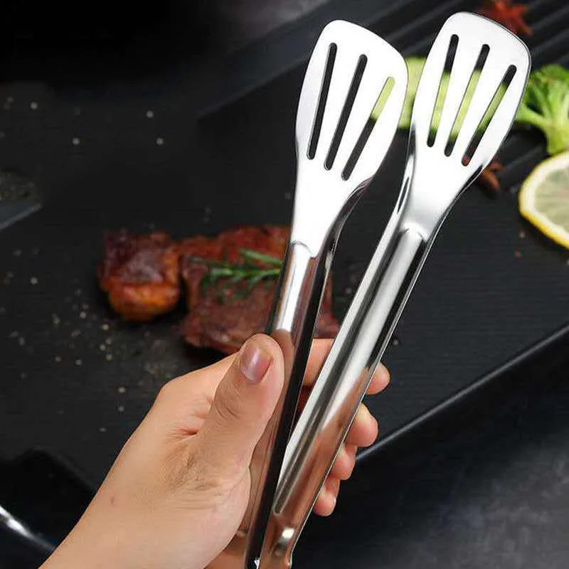 Нержавеющая сталь ручной зажим для барбекю хлеба щипцы еды пиццы десерт буфет