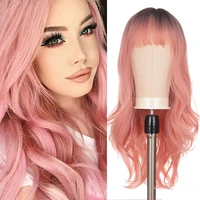 synthetic wigs lolita wig with bangs red pink purple blonde black hair extensions for women wigs grils cute party hair mumupi