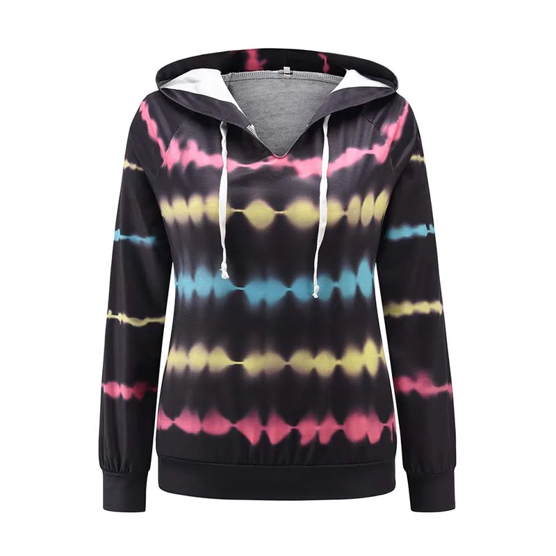

2020 Autumn Tie Dye Hoodie Sweatshirt Women Hooded Sweatshirt Female Sweat-shirt Ladies Long Sleeve Hoodies For Women