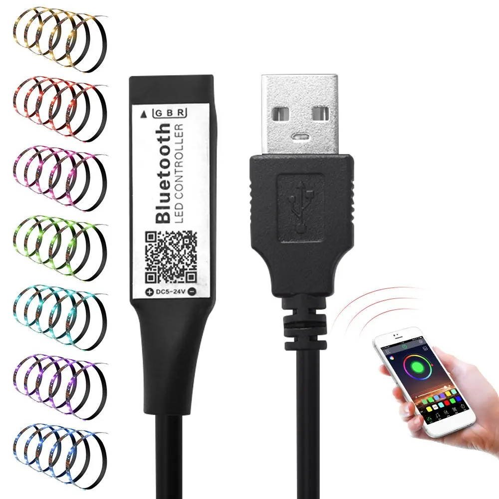RGB USB ИК/RF/wifi Bluetooth-совместимый пульт дистанционного управления музыкальный