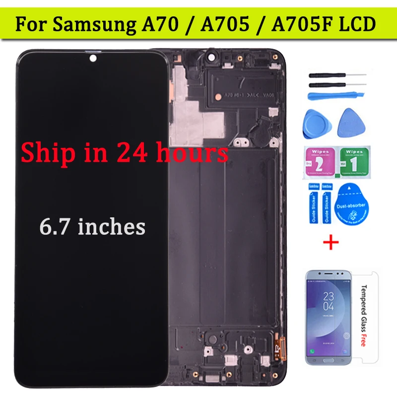 Enlarge 6.7 inches Display For Samsung Galaxy A70 2019 A705 A705F A705DS LCD Display Touch Screen Digitizer Assembly For Samsung A70 lcd