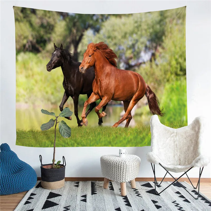 Украшение для гостиной War Horse гобелен ковер спальни общежития модное украшение