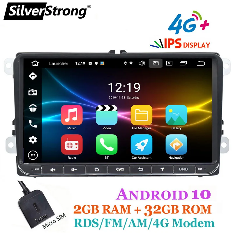 9” Android10.0 IPS 4G Modem Car 2Din Radio GPS for VolksWagen Tiguan Golf MK6 MK5 optional DSP TPMS DVR