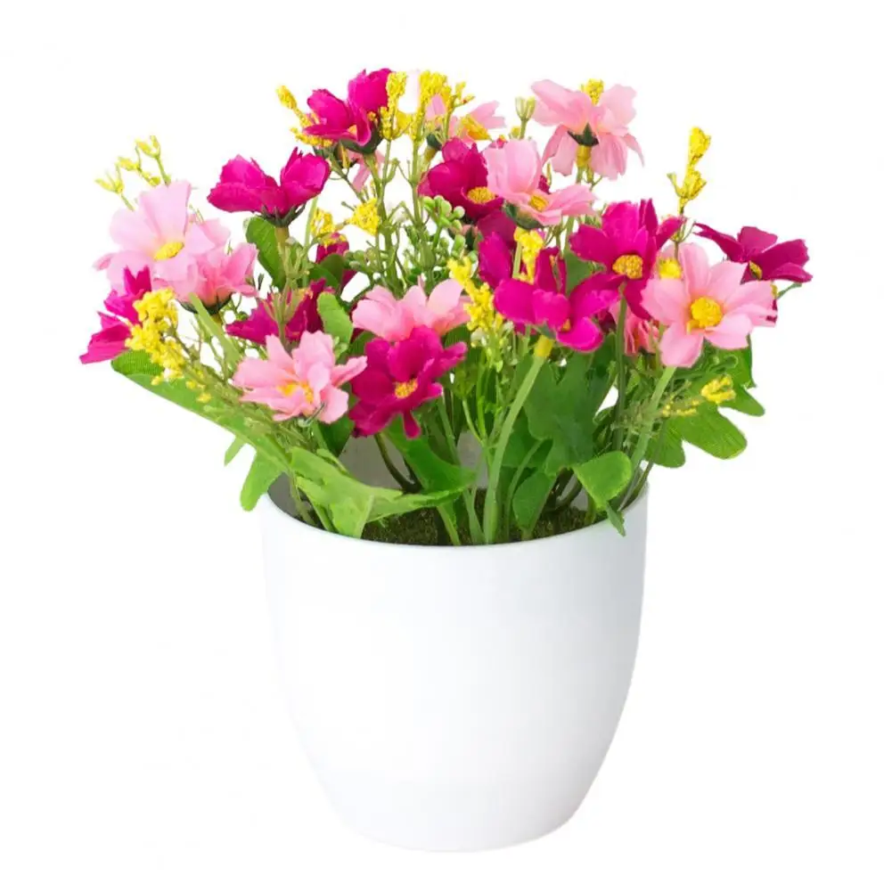 

Simulation Bonsai Aster Office Desktop Decor Plastic Colorful Fresh Imitation Potted Flower for Parties