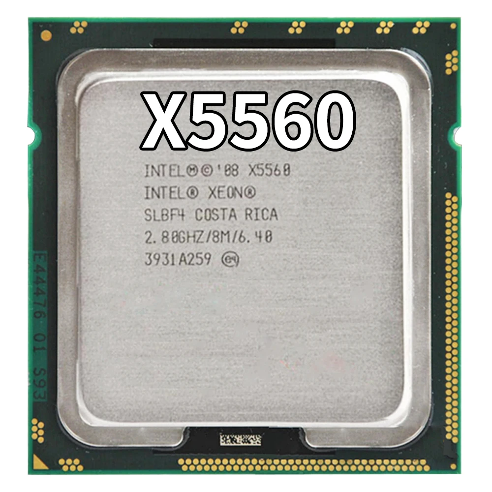 Lntel Xeon X5560 четырехъядерный LGA 1366 2,8 ГГц/95 Вт/8 МБ кэш ЦП(Рабочая