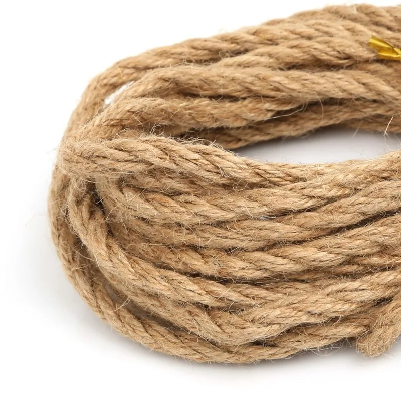 

Size 2-6mm Burlap Rope Natural Jute Twine Burlap String Hemp Rope Wedding Gift Wrapping Cords Thread Package 5-50M