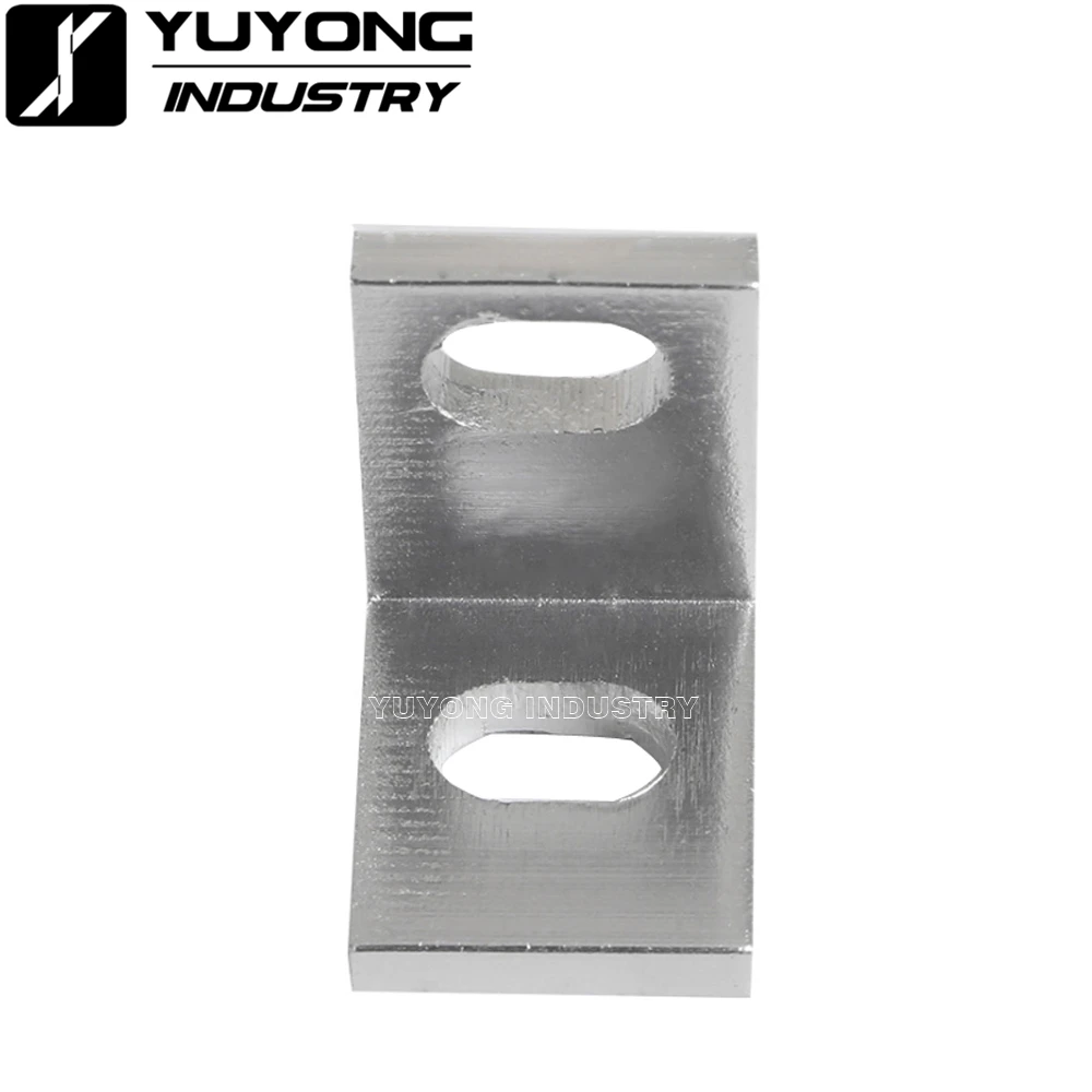 

100Pcs/Lot Wholesale Smooth single Universal L corner bracket for V-slot/T-slot extrusions 3D Printer CNC Engraving Machine