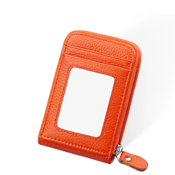KB09 orange Кошелек из натуральной кожи RFID горизонтальный и Вертикальный чехол для карточек ID держатель карты Чехол для кредитной карты мульти-карты кошелек Лидер продаж - Цвет: KB09 orange