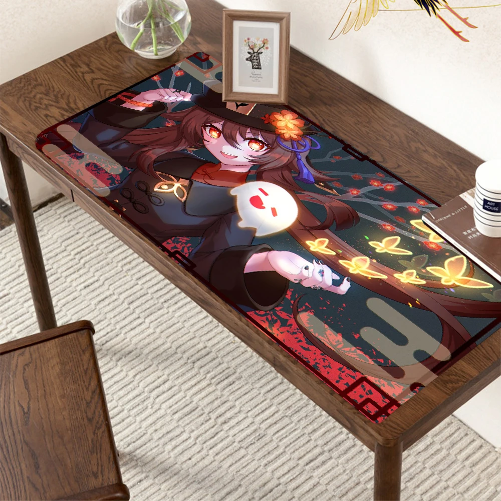 

Hu Tao Genshin Impact Mouse Pad Gamer Accessories Large 900x400mm Speed Keyboard Desk Mat Computer Tapis De Souris LOL Mousepad