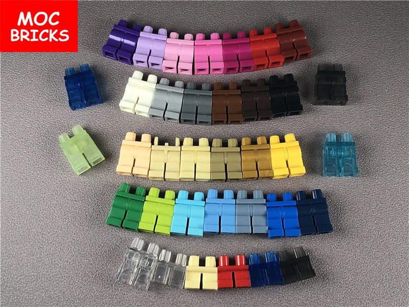 10 шт./лот MOC кирпичи брюки платье короткие ноги Печать Боди Одежда совместима с