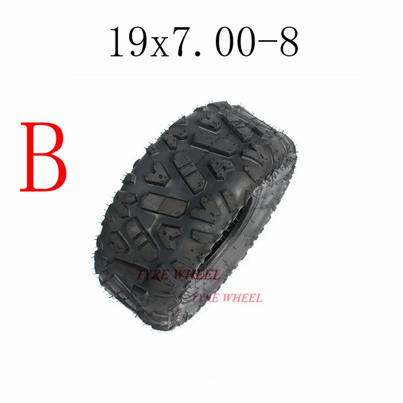19x7.00-8 Inch ATV Vacuum Tire Four Wheel Vehcile Motorcycle Fit for 50cc 70cc 110cc 125cc Small Front or Rear Wheels | Автомобили и