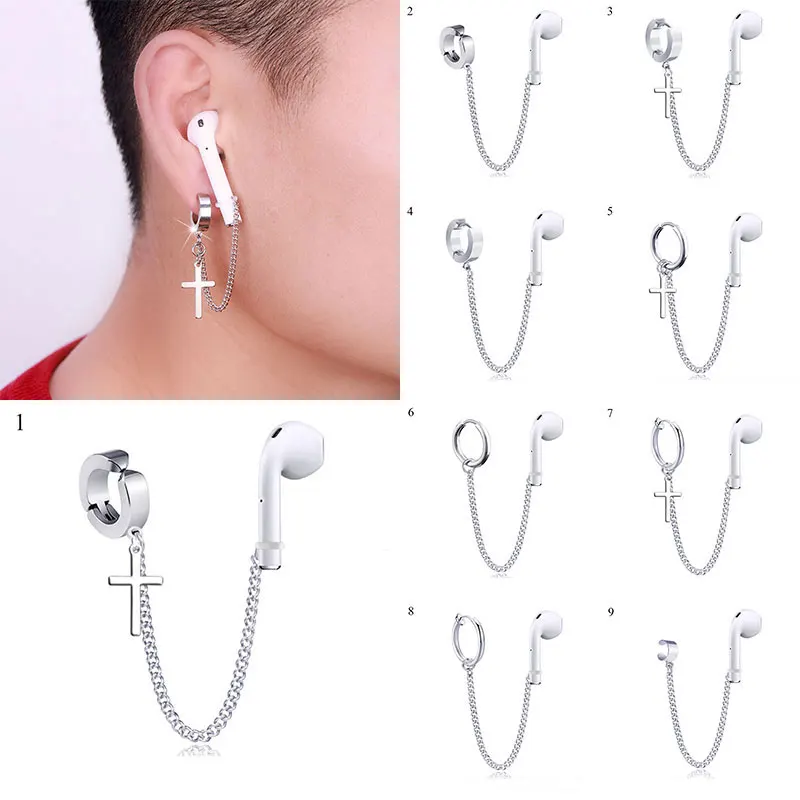 Простые серьги подвески в стиле хип хоп с цепочкой простые уникальные клипсы для