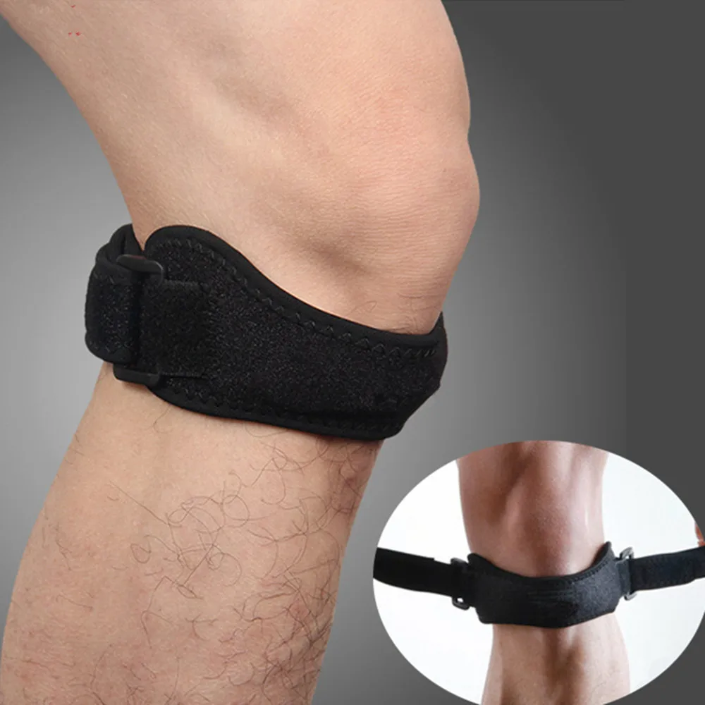 

2pcs Knee Straps Patella Tendon Support Magnetic Neoprene Brace Adjustable Kneepad Belted Sports Knee Brace Outdoor Hiking Run