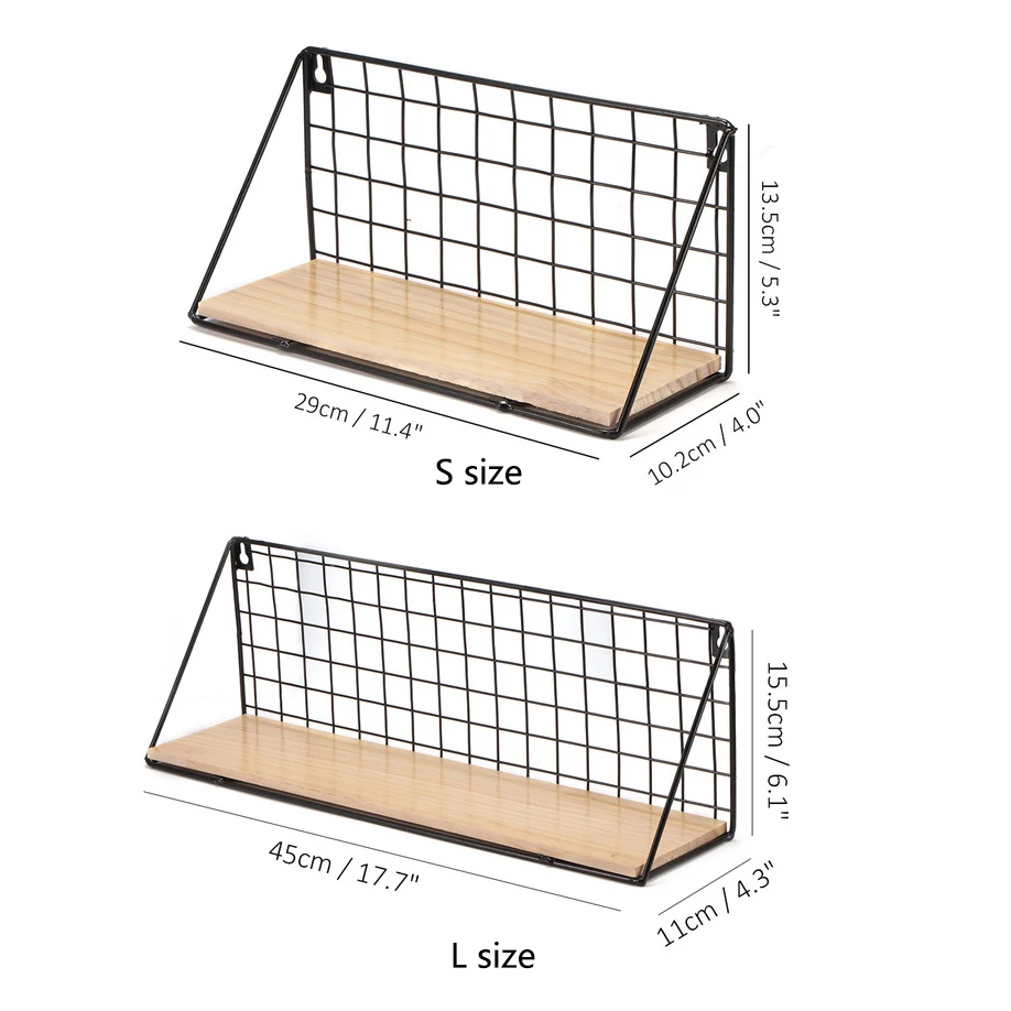 Сетчатая Проводная настенная полка органайзер держатель для хранения